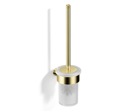 MEGAN – Wall-mounted toilet brush / brushed champagne gold