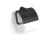 MEGAN – Toilet roll holder / with cover / matt black