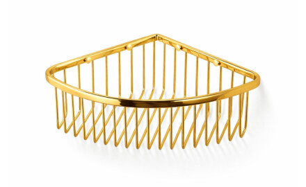 Corner basket 20x20x9 / glossy gold