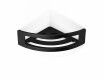 Basket – corner shelf 16x16x8 / matt black