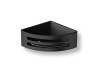 Corner basket 16x16x6 / matt black / black plastic insert