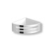 Corner basket 16x16x6 / polished steel / white plastic insert #1