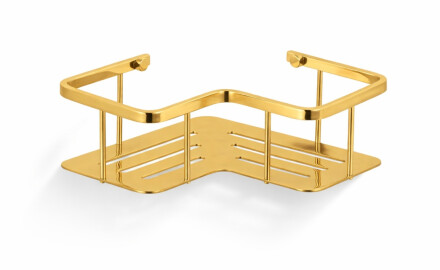 Basket – corner shelf 20x20x7 / glossy gold