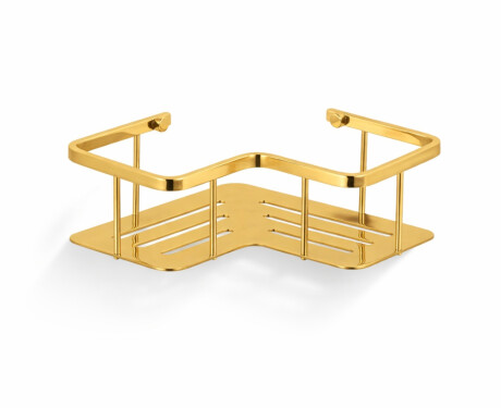 Basket – corner shelf 20x20x7 / glossy gold