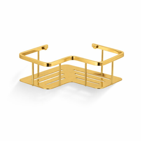 Basket – corner shelf 20x20x7 / glossy gold #1