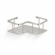 Basket – corner shelf 20x20x7 / brushed steel #1
