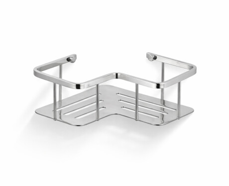 Basket – corner shelf 20x20x7 / polished steel