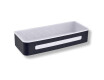 Basket 29x12x5.5 / matt black / white plastic liner