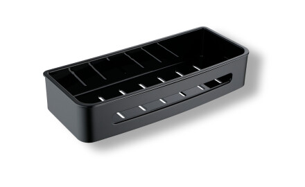 Basket 29x12x5.5 / matt black / black plastic insert