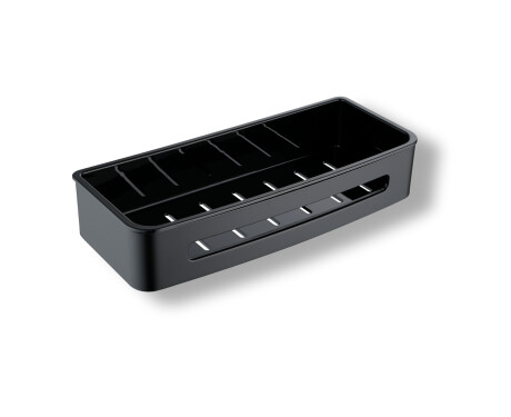 Basket 29x12x5.5 / matt black / black plastic insert