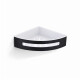 Corner basket 20.5 x 20.5 x 5.5 / matt black / white plastic insert #1