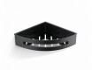 Corner basket 20.5 x 20.5 x 5.5 / matt black / black plastic insert