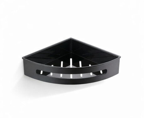Corner basket 20.5 x 20.5 x 5.5 / matt black / black plastic insert