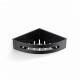 Corner basket 20.5 x 20.5 x 5.5 / matt black / black plastic insert #1