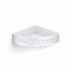 Corner basket 20.5 x 20.5 x 5.5 / polished steel / white plastic insert #1