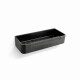 Basket 29x12x5.5 with drawstring / matt black / black plastic insert #1