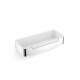 Basket 29x12x5.5 with drawstring / polished steel / white plastic insert #1