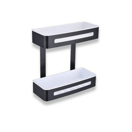 Double basket / matt black / white plastic inserts #1
