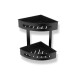 Double corner basket / matt black / black plastic inserts #1
