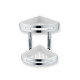 Double corner bin / polished steel / white plastic liners #1