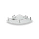 Corner shelf 17x17 / frosted glass / chrome #1