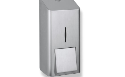 0.8L liquid soap dispenser, R10 series / brushed steel