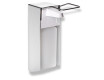 1.0L disinfectant dispenser with elbow-operated button / Matt aluminium