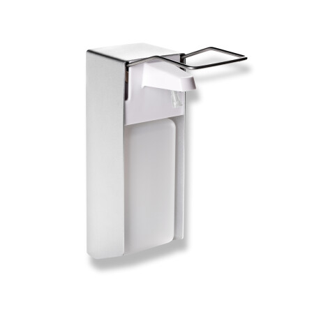 1.0L disinfectant dispenser with elbow-operated button / Matt aluminium #1
