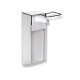 1.0L disinfectant dispenser with elbow-operated button / Matt aluminium #1