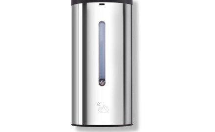 Automatic touch-free dispenser for liquid soap/hand sanitiser, 0.7L / polished steel