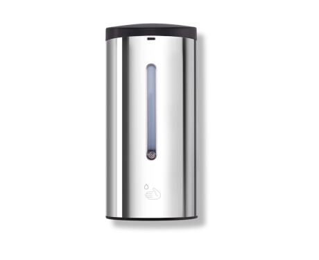 Automatic touch-free dispenser for liquid soap/hand sanitiser, 0.7L / polished steel