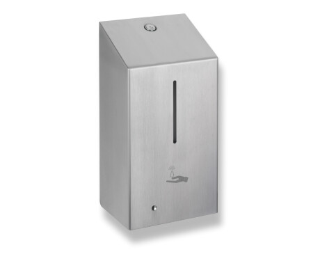 R1 series 1.0L automatic touch-free liquid soap dispenser / brushed stainless steel