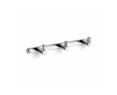 Towel rail – 3 towel hooks / chrome
