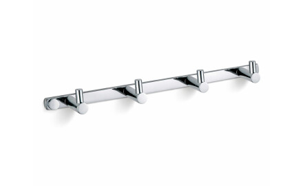 Towel rail – 4 towel hooks / chrome