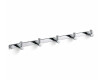 Towel rail – 5 towel hooks / chrome