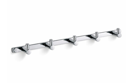 Towel rail – 5 towel hooks / chrome