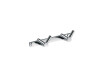 Rack – 2 double towel hooks / chrome