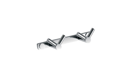 Rack – 2 double towel hooks / chrome
