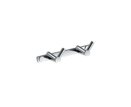 Rack – 2 double towel hooks / chrome