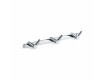 Towel rail – 3 double towel hooks / chrome