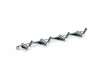 Towel rail – 4 double towel hooks / chrome