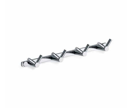 Towel rail – 4 double towel hooks / chrome