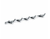 Towel rail – 5 double towel hooks / chrome