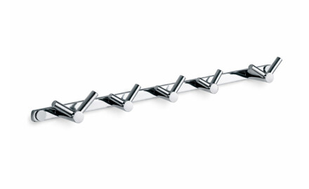 Towel rail – 5 double towel hooks / chrome