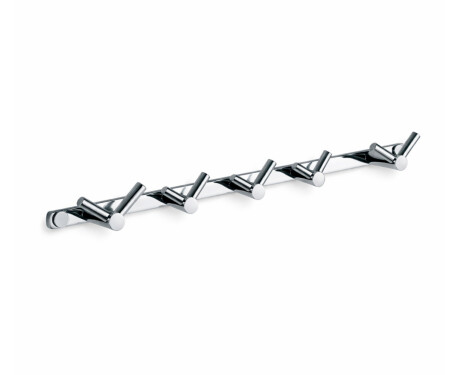 Towel rail – 5 double towel hooks / chrome