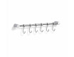 Towel rail – 6 sliding towel hooks / chrome