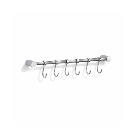 Towel rail – 6 sliding towel hooks / chrome #1