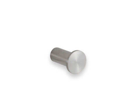 Single towel hook / brushed steel