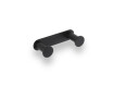 Wide rail – 2 towel hooks / matt black