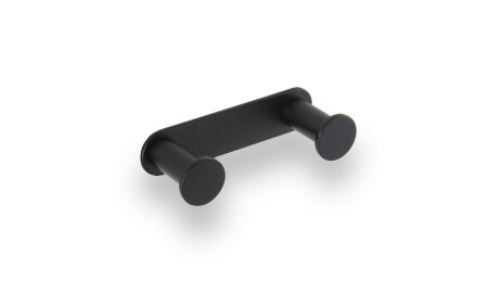 Wide rail – 2 towel hooks / matt black